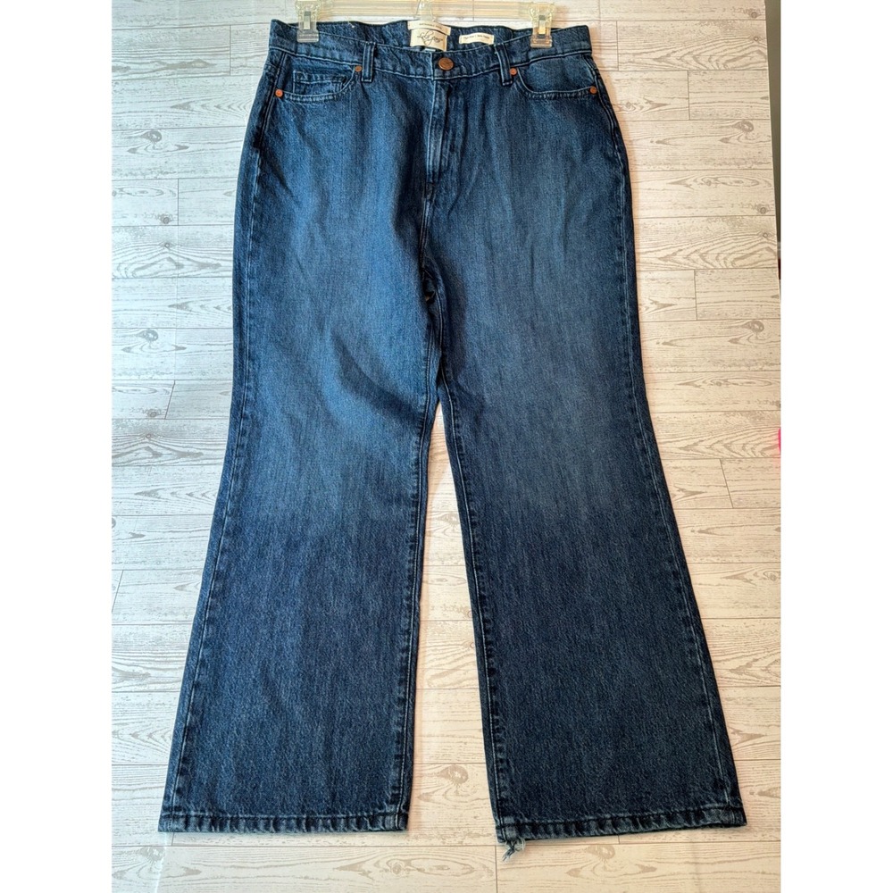 Lola Jeans Devon Wide Leg Women 12/W32 Blue High Rise Sustainable NWT